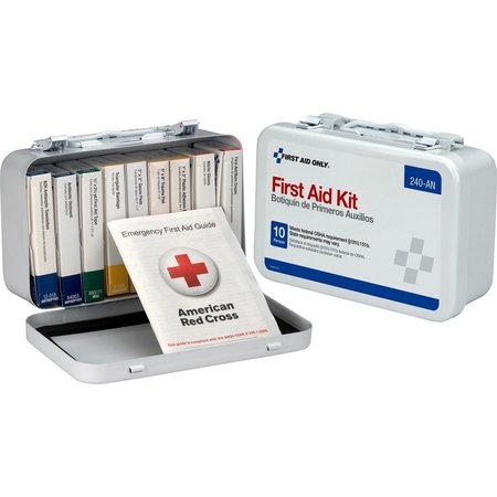 FIRST AID ONLY 10 Unit ASNI First Aid Kit, 64 Piece, White FAO240AN